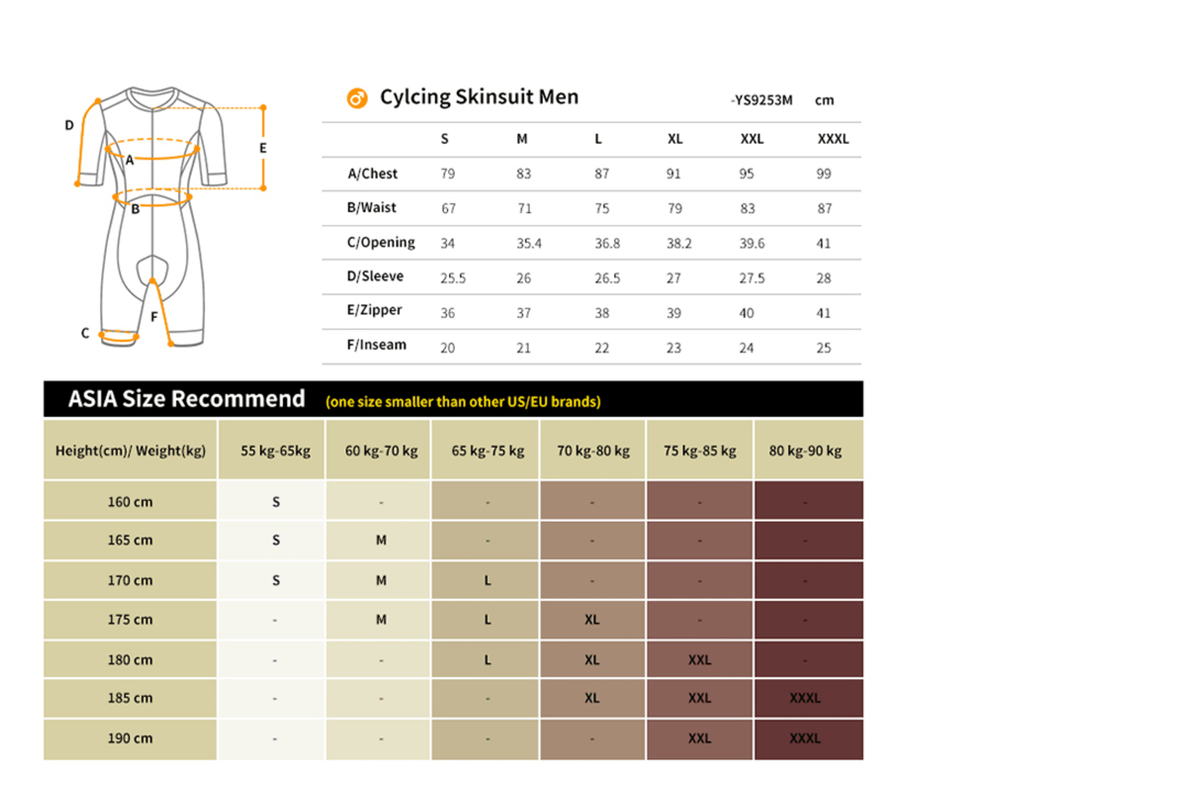 Aero Speed Skinsuit with 3 Back Pockets