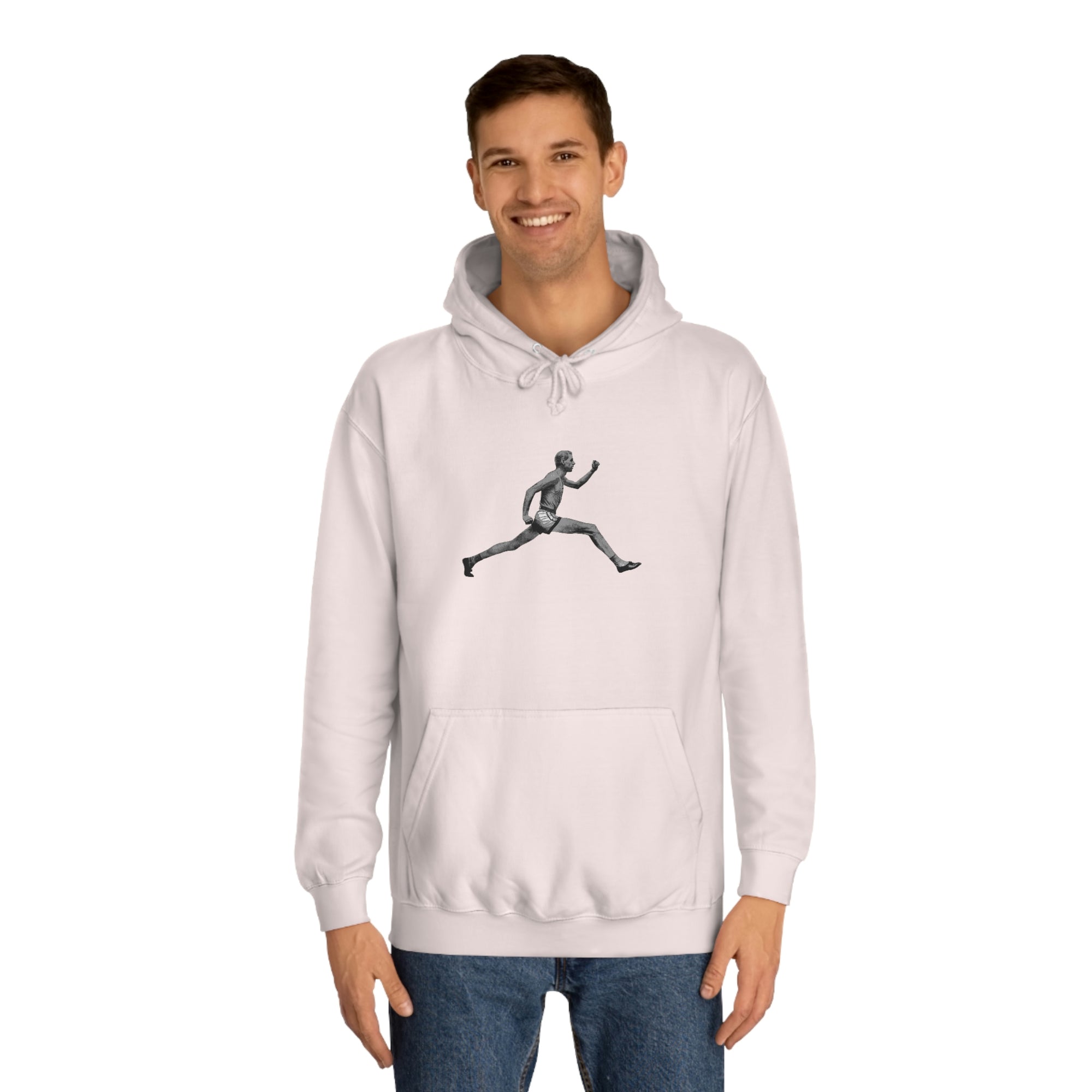 Retro/Vintage runner on a cotton/polyester unisex hoodie