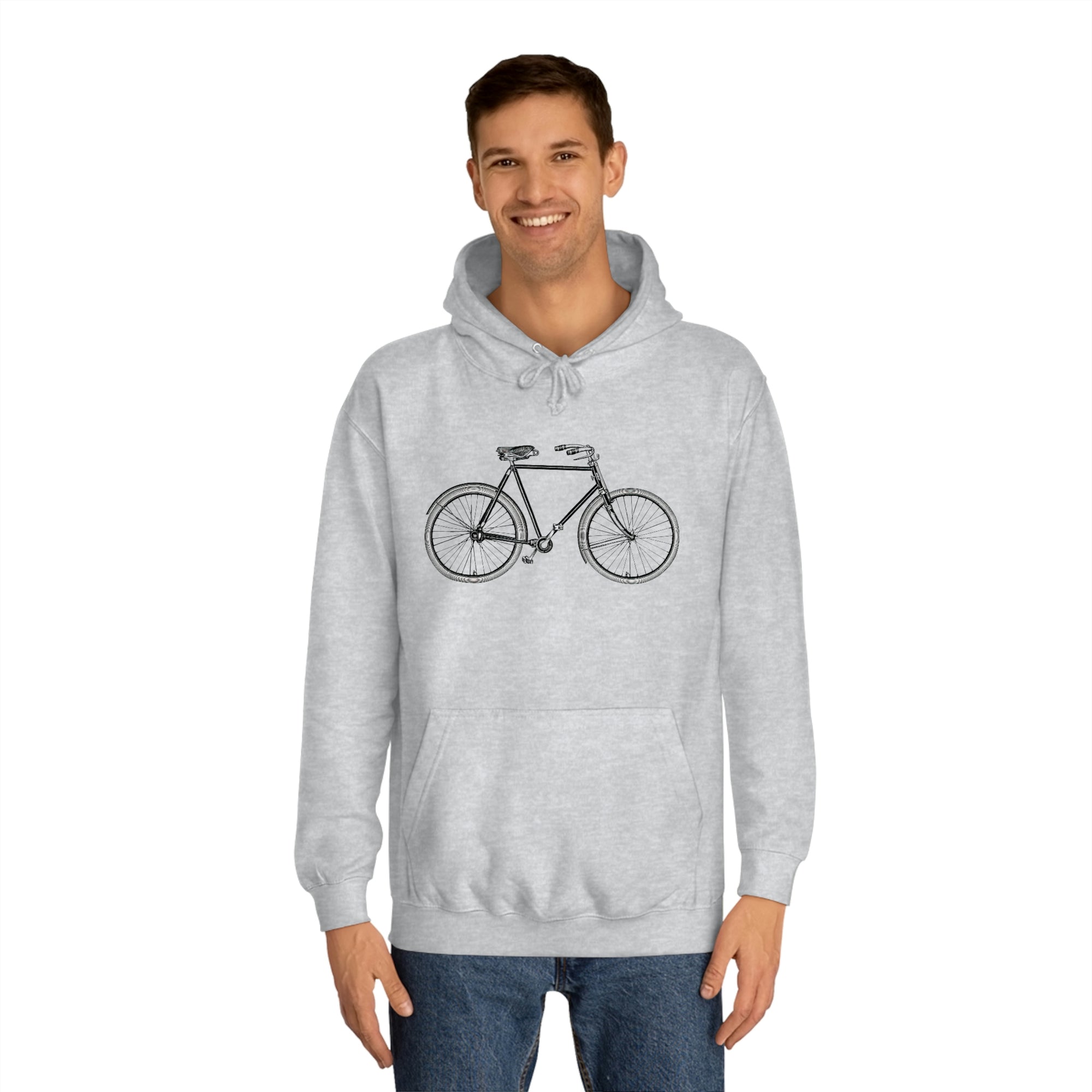 Retro Bicycle with Beetroot Pro logo on the back, Cotton/Polyester Hoodie